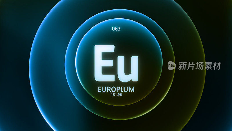 Europium Periodic Table Science Content Title Design Illustration Background